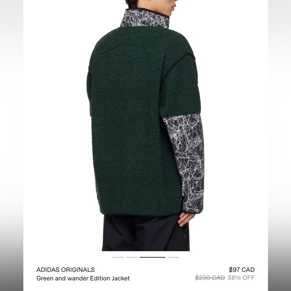 and wander x adidas fleece zip-up - Picture 2 of 2